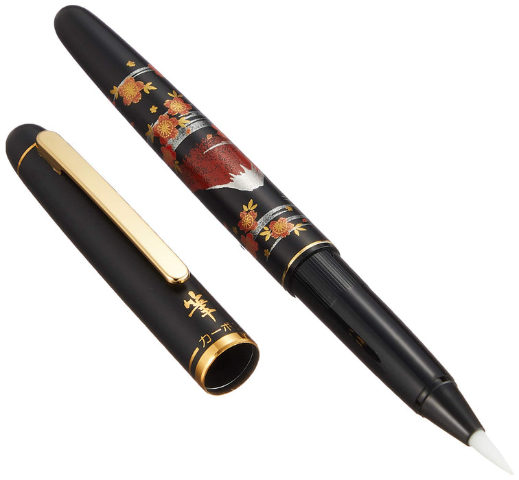 Platinum Fountain Pen Fude Style with New Soft Brush Modern Makie Features - Fuji & Cherry Blossoms CF4000M Design