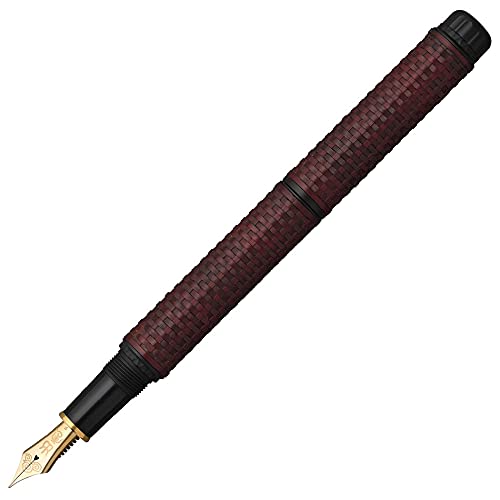 Fine Point Platinum Fountain Pen Izumo Bamboo Knit - Hazel Eye Red Birch Color
