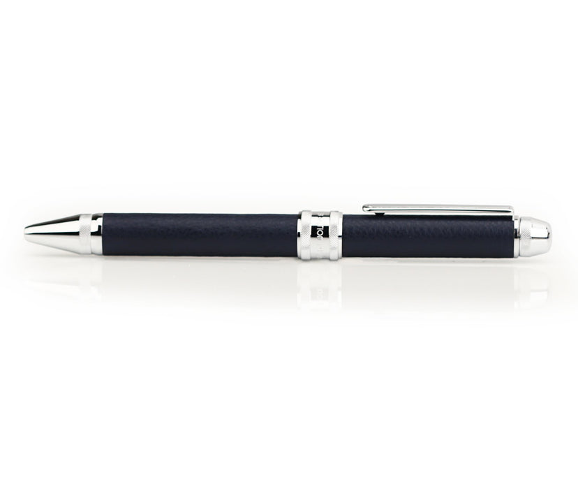 Platinum Fountain Pen Double Action Multifunctional Blue Cow Leather Wrapped - MWBL-3000#56