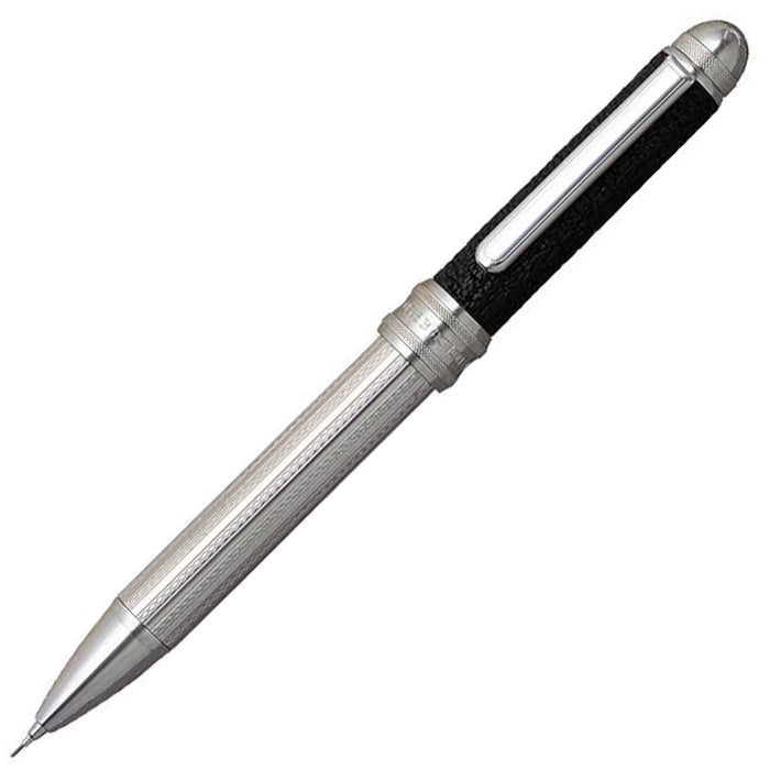 白金多功能雙動鋼筆正品黑色皮革包覆 Mwbl-10000#1