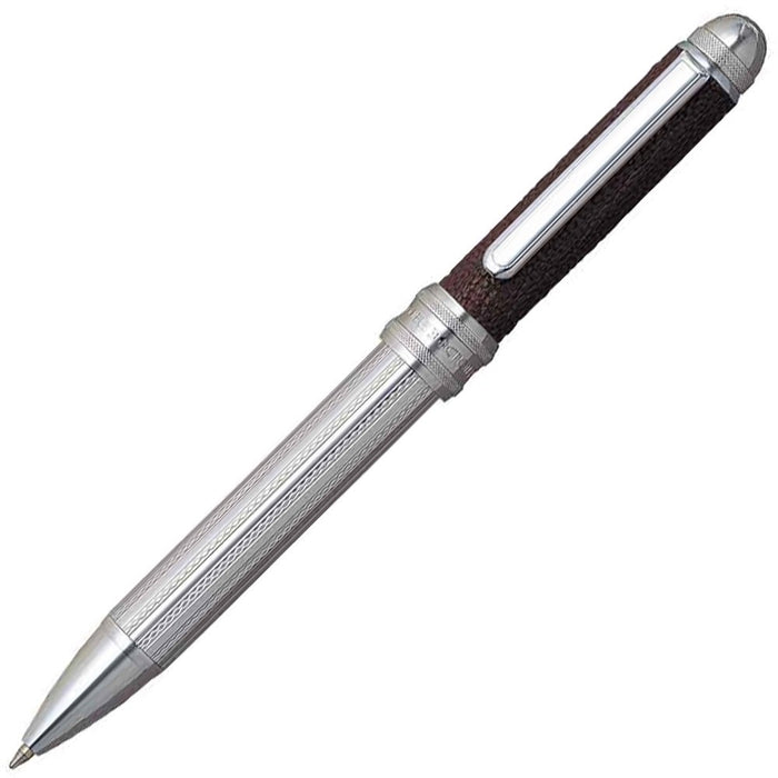 Platinum Multifunctional Double Action Fountain Pen Genuine Leather Wrapped Cocoa