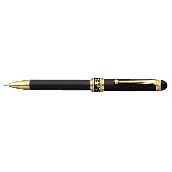 白金品牌多功能钢笔，带双 3 动和樱花镶嵌