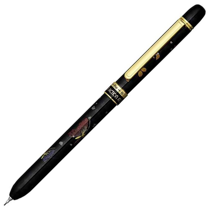Platinum Double Action Multifunctional Fountain Pen with Modern Makie Butterfly Design
