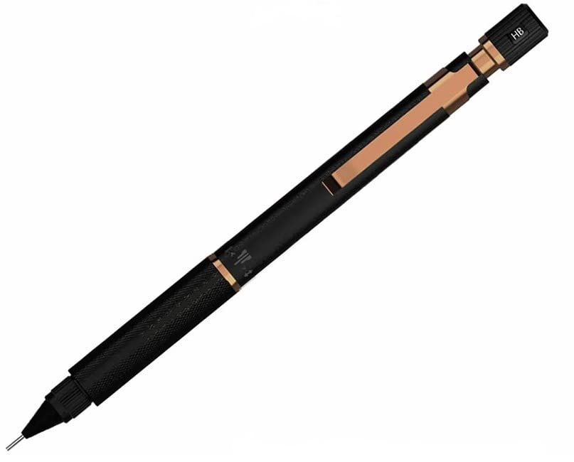 Platinum Pro-Use171 鋼筆和 0.5 毫米鉛筆，霧面黑色和銅色