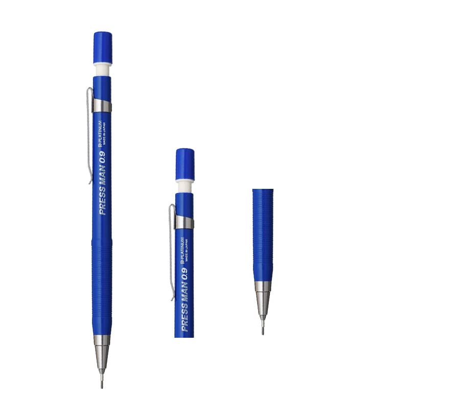 Platinum Fountain Pen Pressman Blue MPS-200#56 Mechanical Pencil