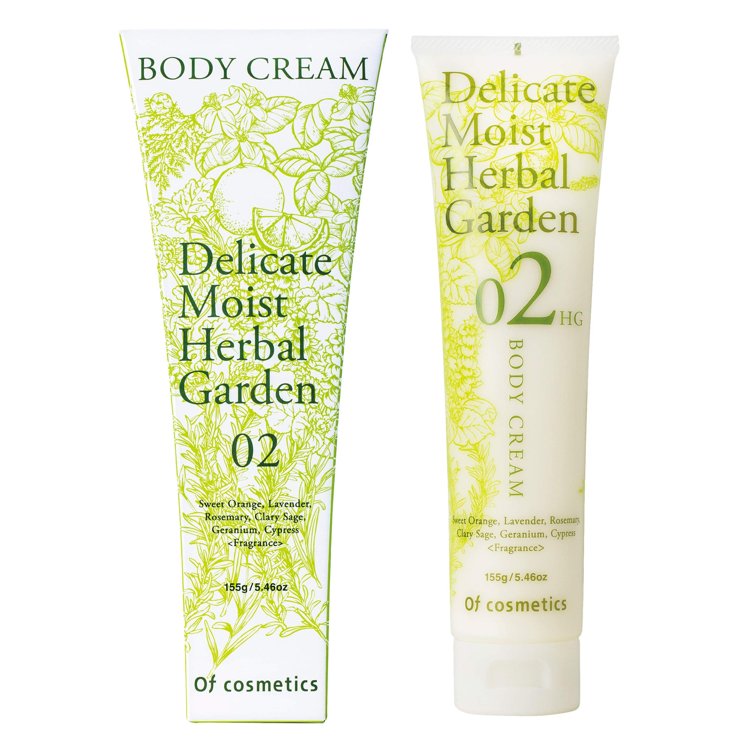 Of Cosmetics Herbal Garden Body Cream 155g with Hyaluronic Acid Moisturizer