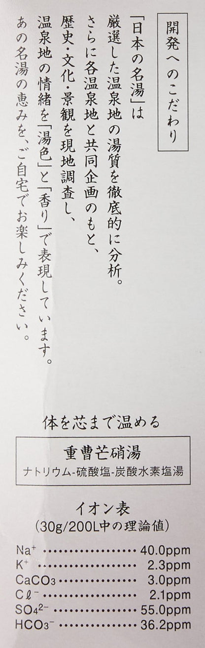 Bathclin Japanese Hot Spring Bath Salts Noboribetsu Karurusu 30G x 5 Packets