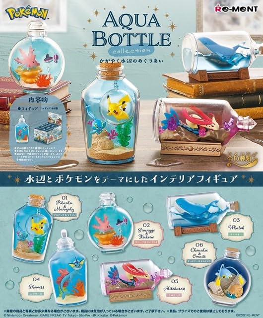 Re-Ment Pokemon Aqua Bottle Collection 6 Types 6 Pieces