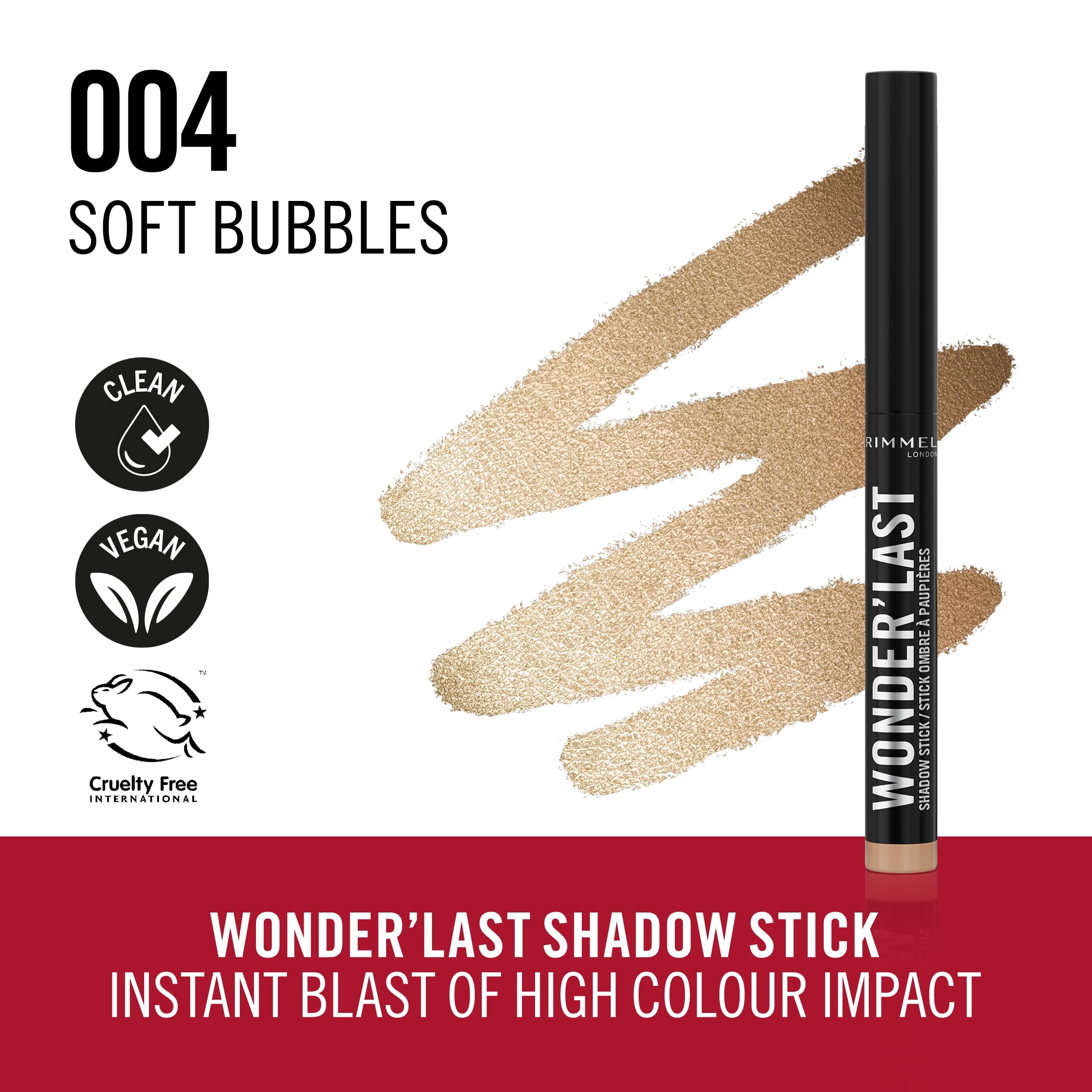Rimmel Wanderlust Eyeshadow Stick Soft Bubbles 1.6G Long-Lasting Wear