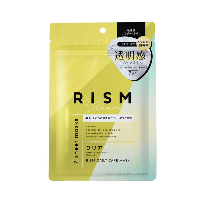 Drawing Rism Daily Care Mask Clear Type 7 Sheets for Hydrated Skin