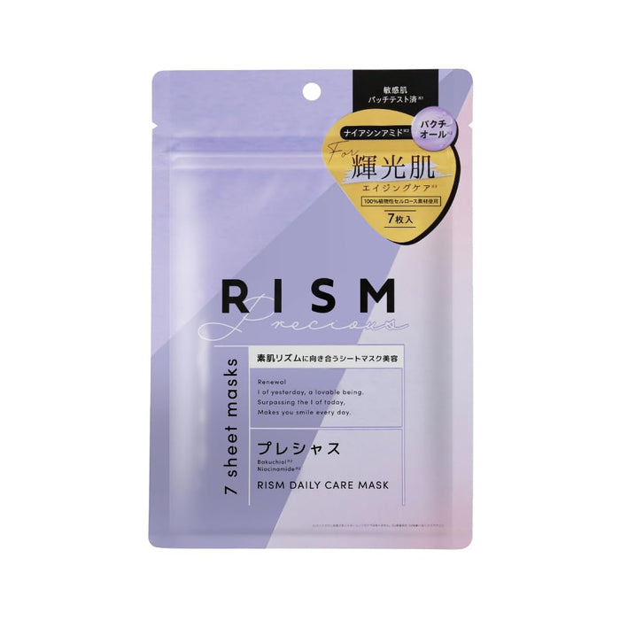 Drawing Rism Daily Care Mask Precious Type 7 Sheets for Radiant Skin