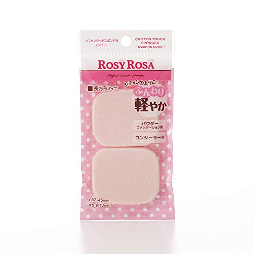 Rosie Rosa Chiffon Touch Sponge N Square L - 2 pieces Premium Makeup Sponges