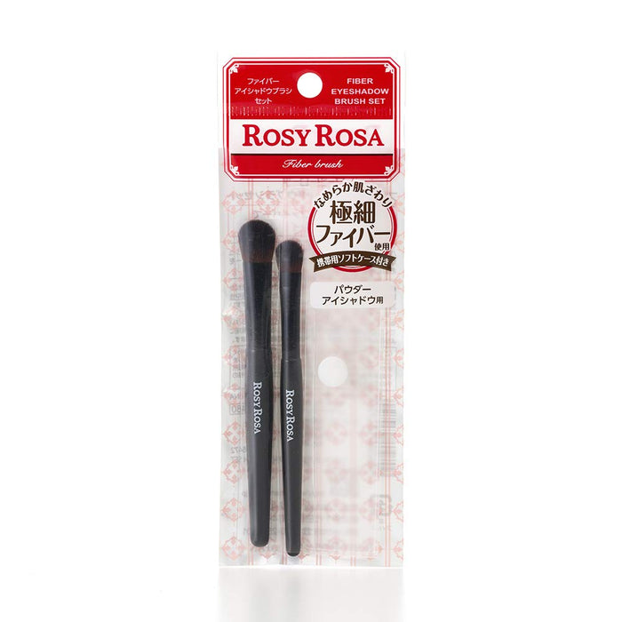 Rosie Rosa Oval Fiber Eyeshadow Brush Set - Black 1 Set