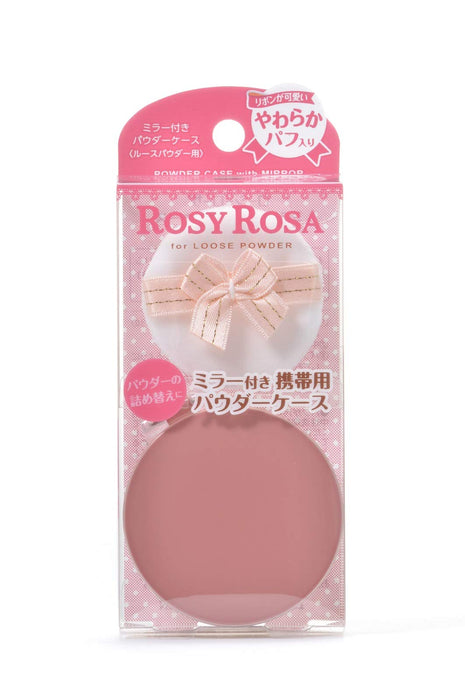 Rosie Rosa Powder Case With Mirror - Travel Friendly Compact Makeup Case