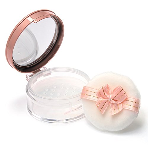 Rosie Rosa Powder Case With Mirror - Travel Friendly Compact Makeup Case