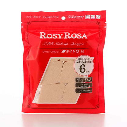 Rosie Rosa Value Sponge Diamond Shape - 6 Pack