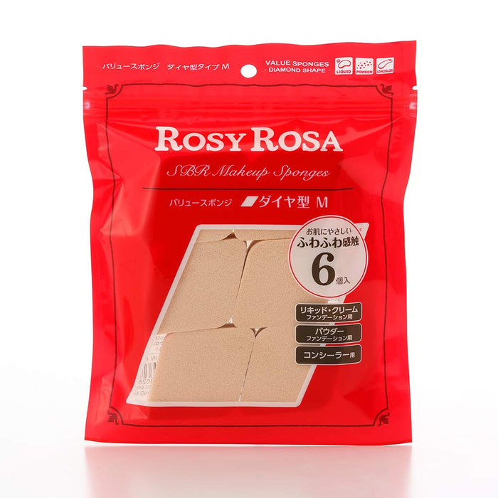 Rosie Rosa 钻石形超值海绵 - 6 件装