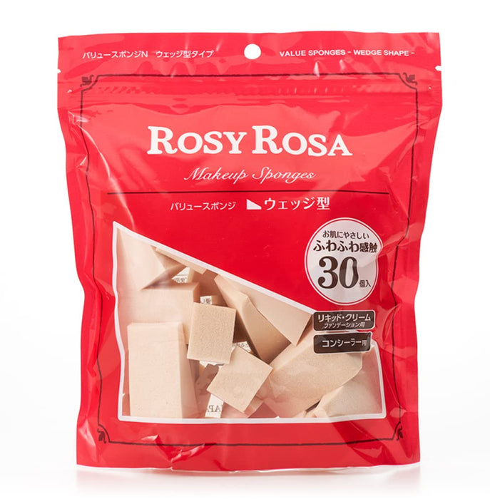 Rosie Rosa Value Sponge N Wedge 30P - 完美遮盖眼部和鼻部