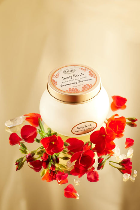 Sabon 300G Geranium Head Scrub for Replenishing and Revitalizing Hair