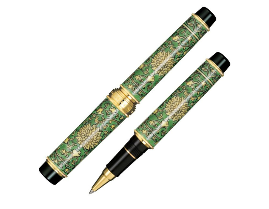 Sailor Fountain Pen Arita Ware Ballpoint Yellow-Green Arabesque Design 16-2081-602