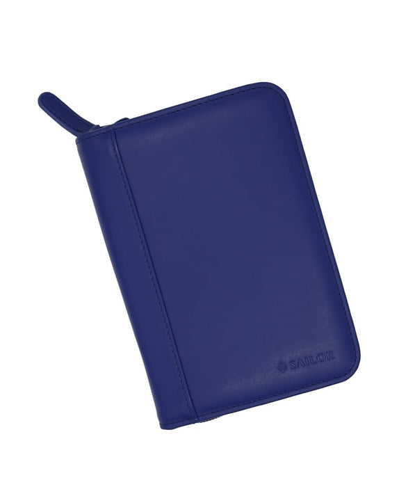 Sailor 真皮藍色筆盒適用 5 支水手鋼筆系列 79-0800-240