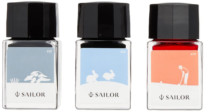 Sailor Fountain Pen Harappa Tenbaisuri 3 Color Set Bottle Ink 10mm - 13-2400-002
