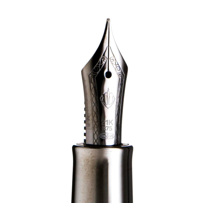 Sailor 钢笔 - 圆柱形黑色不锈钢细笔尖