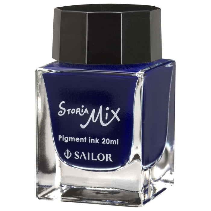 Sailor 品牌鋼筆，帶有藍色 Storia 混合顏料墨水瓶 20 毫升 - 型號 13-1503-240