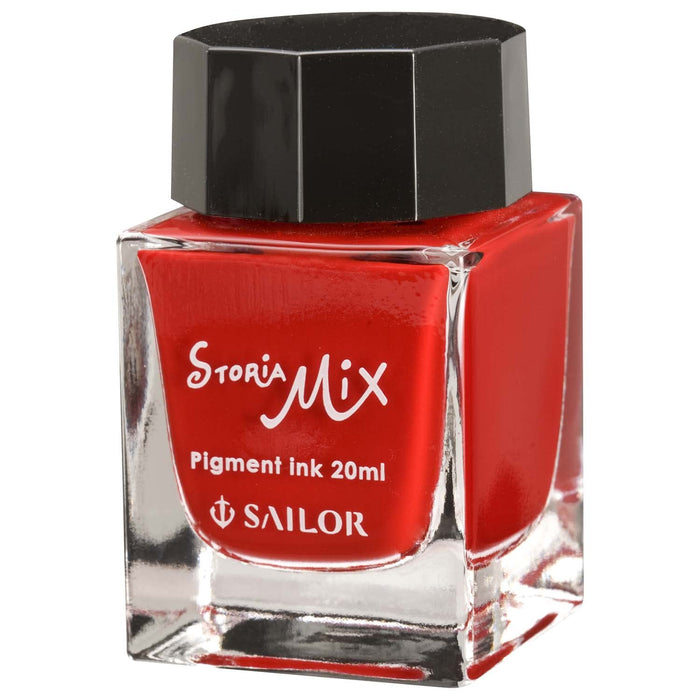 Sailor 鋼筆 Storia 混合顏料 20 毫升紅色墨水瓶 13-1503-230