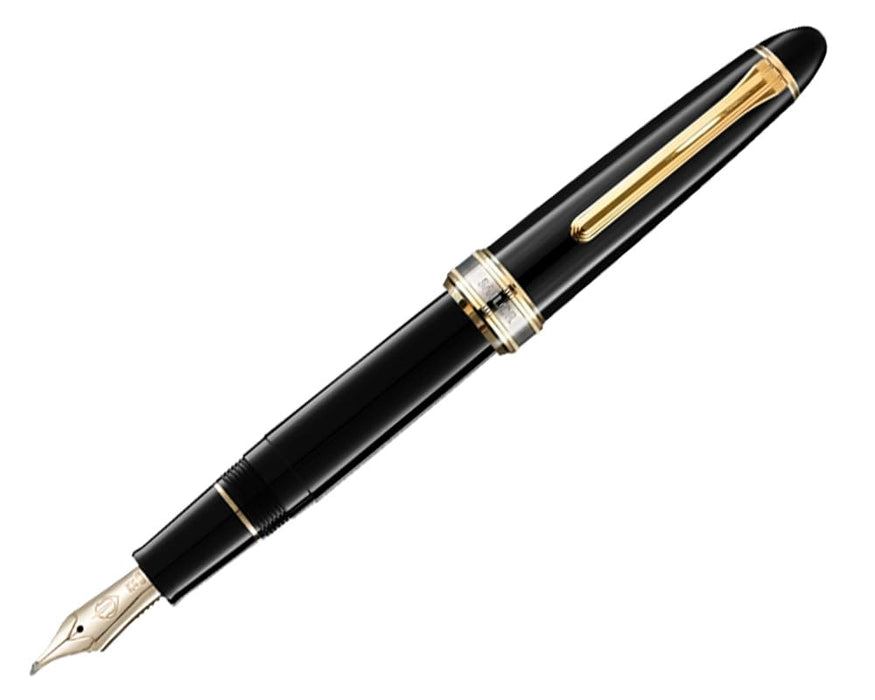 Sailor 钢笔 - 黑色 21K GT 大十字 Concord Naginata 磨光两用笔 10-7621-320