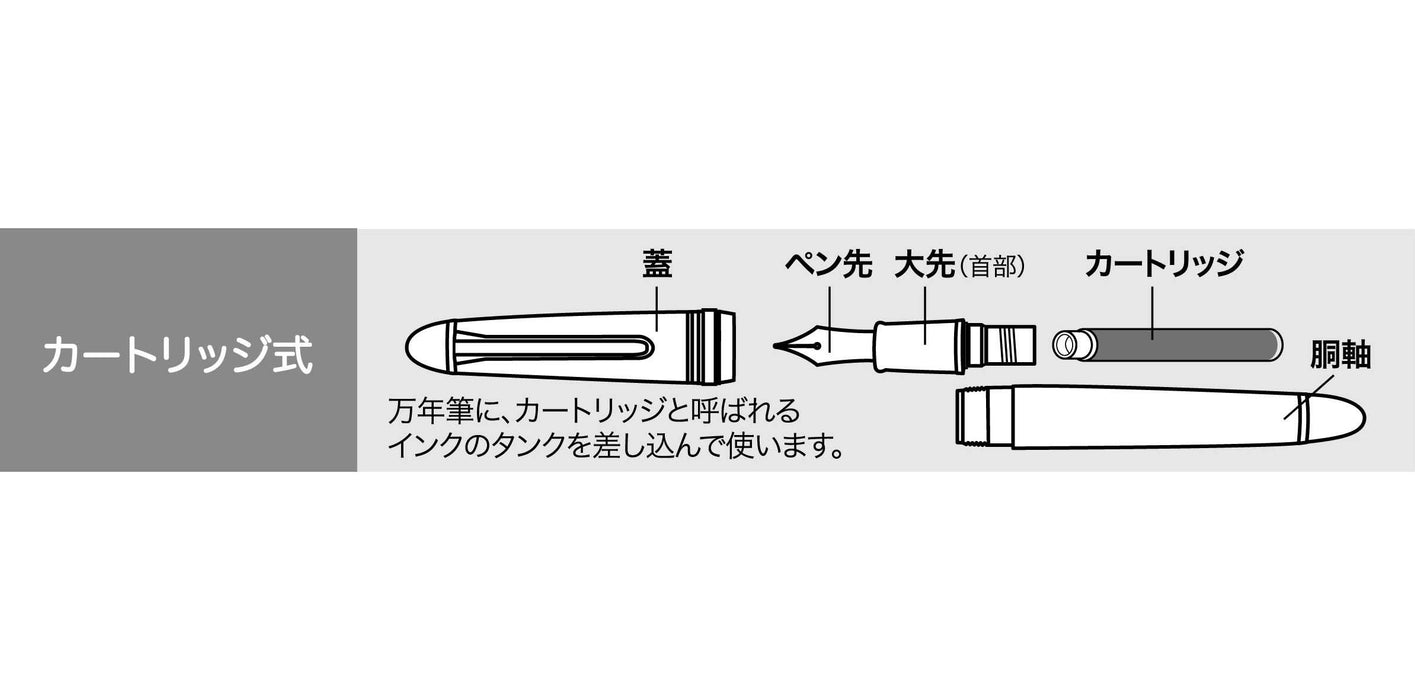 Sailor Fountain Pen Desk Pen Extra Fine in Black Model 12-0073-020