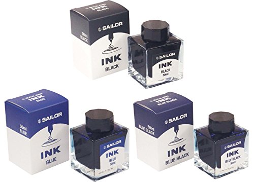 Sailor Fountain Pen Black Dye Bottle Ink 50ml - High Quality 13-1007-220