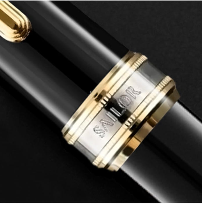 Sailor Fountain Pen Emperor Black with Long Sword Design Large 21K Medium Fine