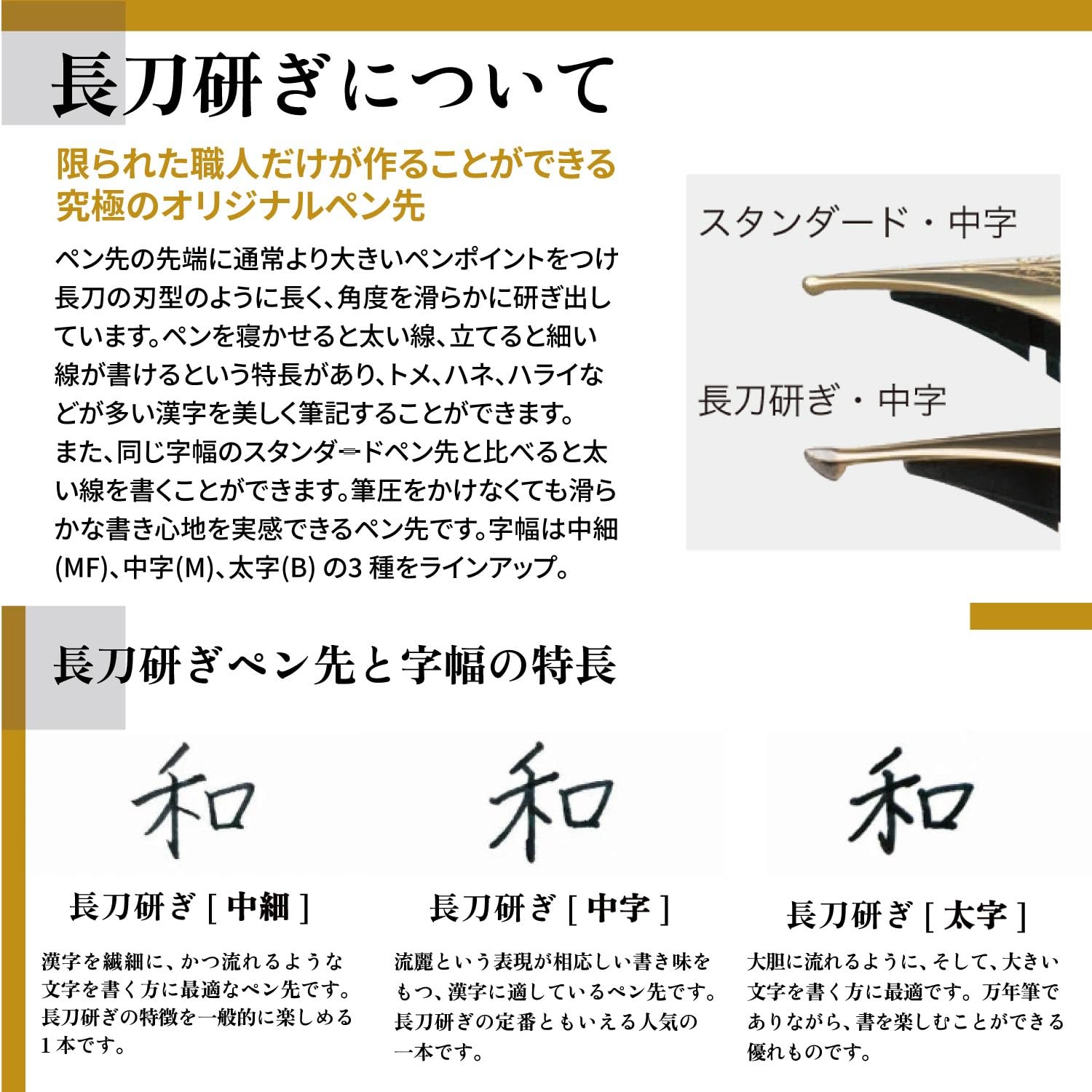 Sailor Fountain Pen Medium Fine with Silver Trim and Pen Sheath Long Sword Model