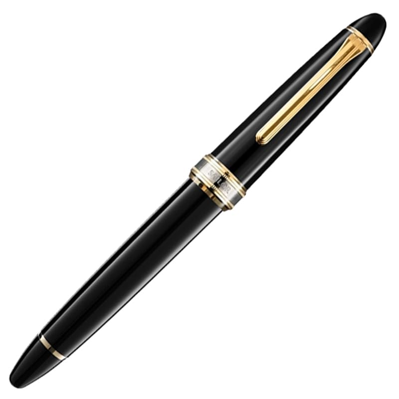 セーラー万年筆 21K 中細字 長刀研ぎ 金色トリム ブラック GT 10-7121-320
