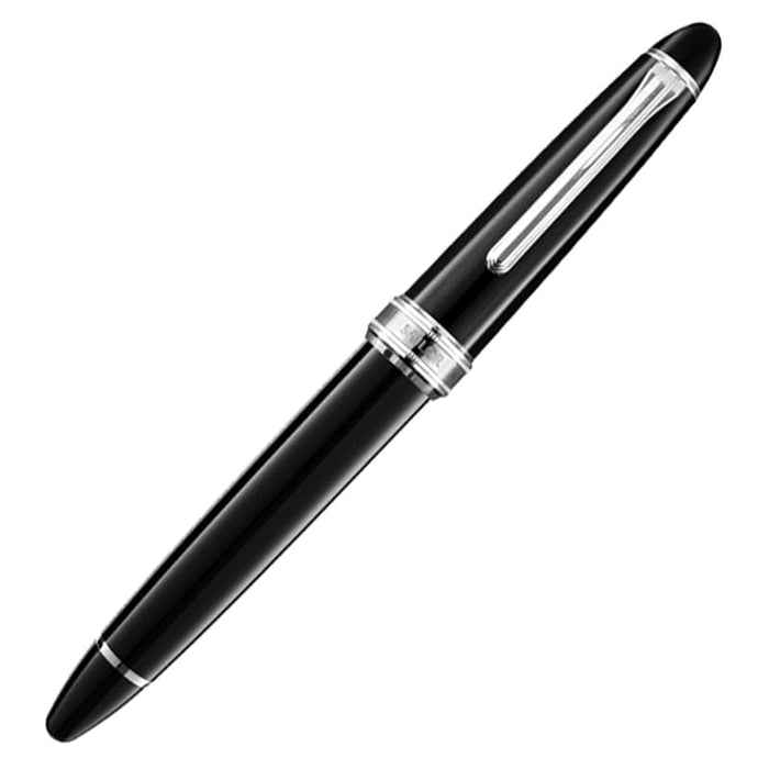 Sailor Fountain Pen Naginata Honed 21K Bold Black with Silver Trim Model 10-7122-620
