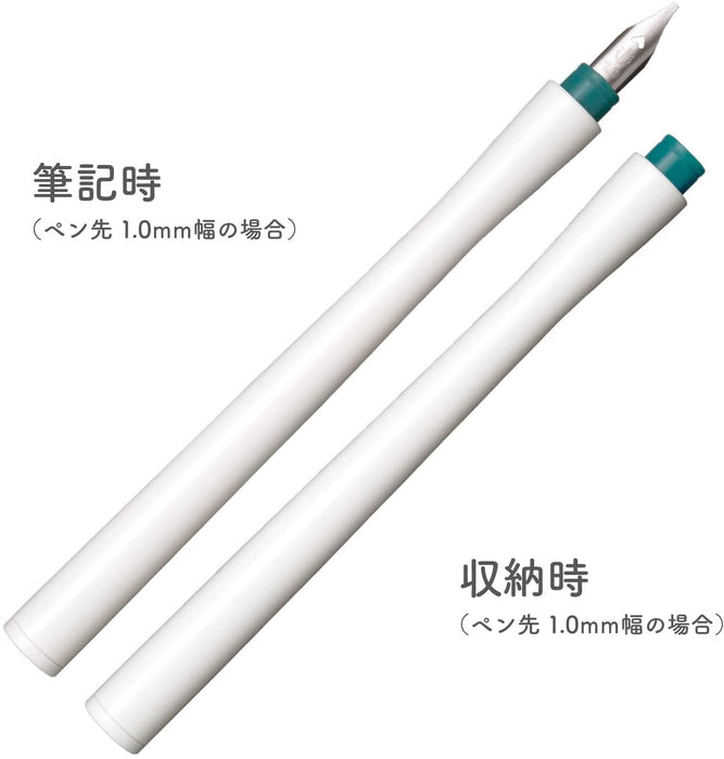 Sailor Hocoro 1.0mm Nib White Fountain Pen Dip Ink Swamp 12-0136