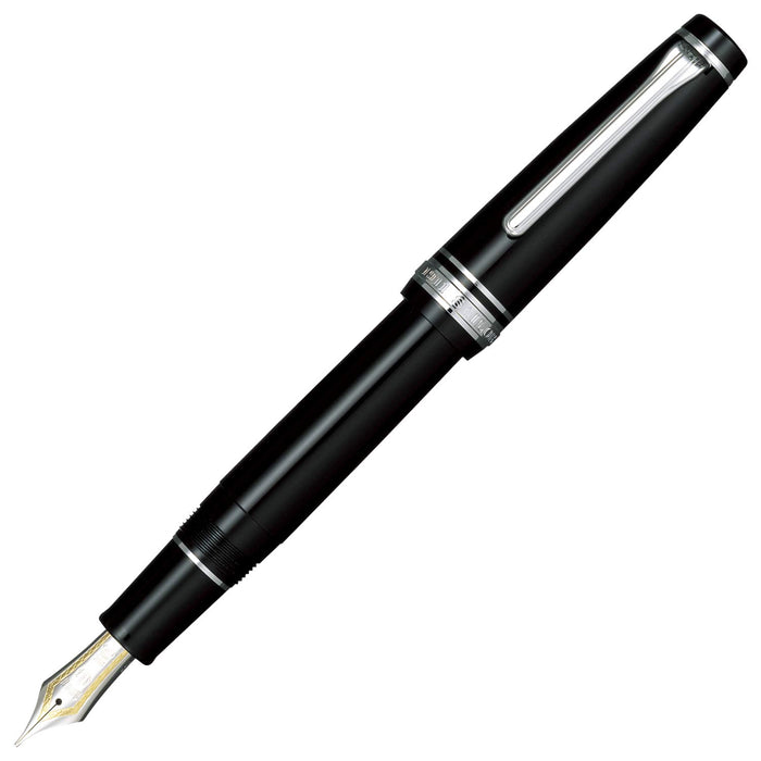 Sailor Professional Gear 銀色黑色細尖鋼筆 11-2037-220