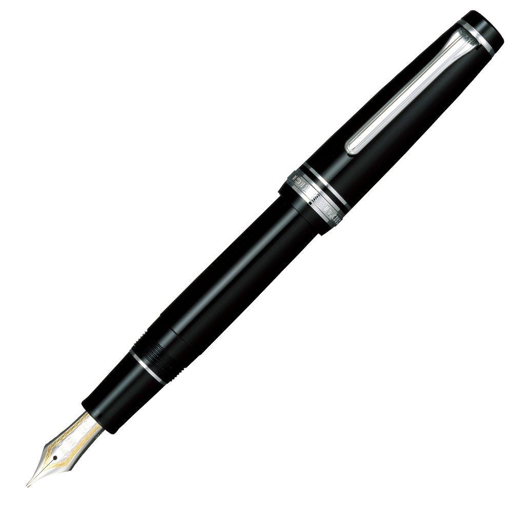SAILOR 万年筆 EF 11-2037-120 Sailor Professional Gear Silver Fountain Pen Extra Fine 11-2037-120 Bl
