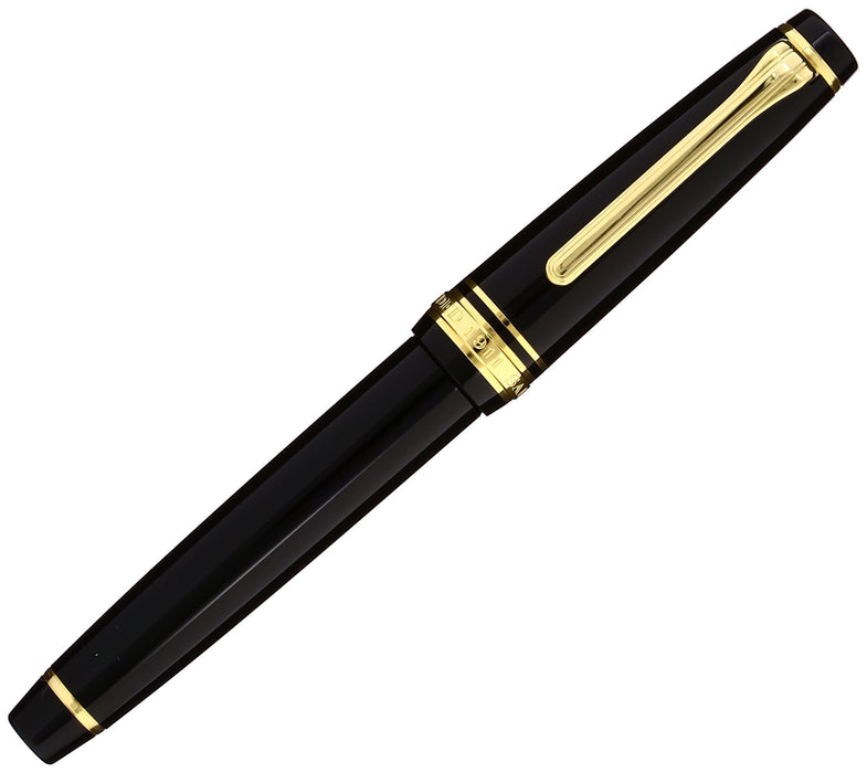 Sailor Professional Gear Slim Gold Black Fine Point Fountain Pen 11-1221-220