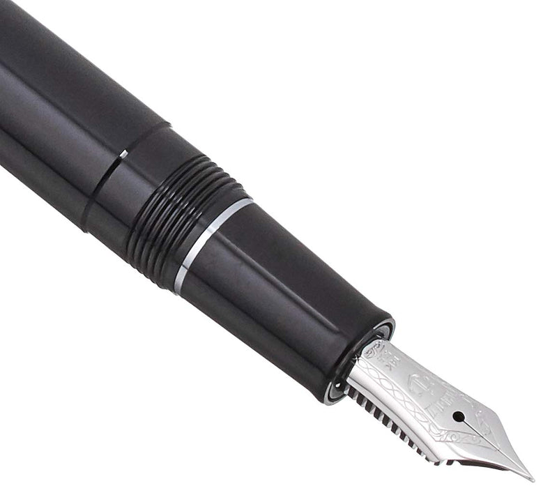 Sailor Professional Gear Slim Silver Black Fountain Pen Extra Fine 11-1222-120