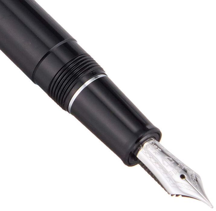 Sailor Professional Gear Slim Black Silver Medium Fine Fountain Pen 11-1222-320