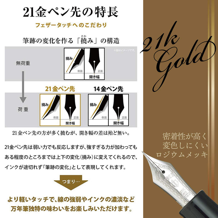 Sailor 钢笔 Profit 21 中号笔尖银黑色 - 型号 11-2024-420
