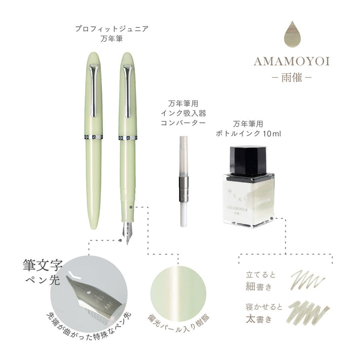 Sailor Fountain Pen Profit Junior +10 Brush Shimmering Rain 10-0420-702 Model