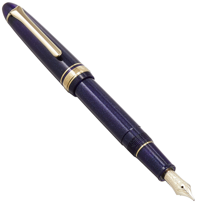Sailor 钢笔利润浅金色装饰大胆闪亮蓝色型号 11-1038-640