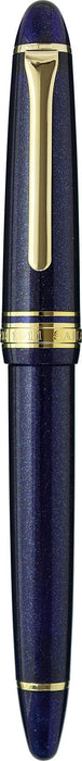 Sailor 鋼筆細尖，帶有淺金色飾邊，閃亮藍色 Profit 型號 11-1038-240