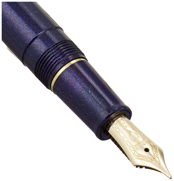 Sailor 鋼筆 Profit 閃亮藍色中尖，淺金色飾邊 11-1038-440