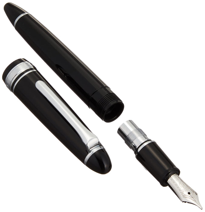 Sailor Fountain Pen Bold Black with Light Silver Trim - Profit Series 11-1039-620