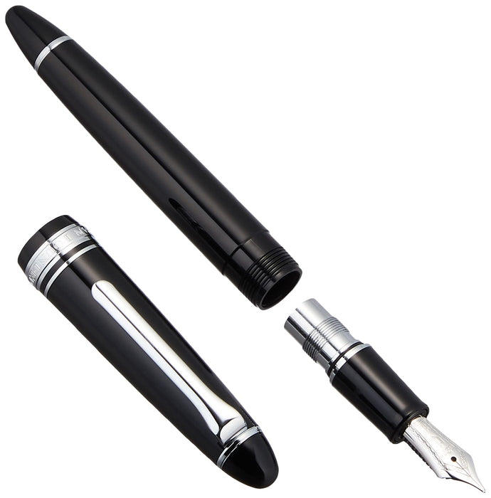 Sailor Fountain Pen - Medium Point Light Silver Trim Black Profit Series 11-1039-420