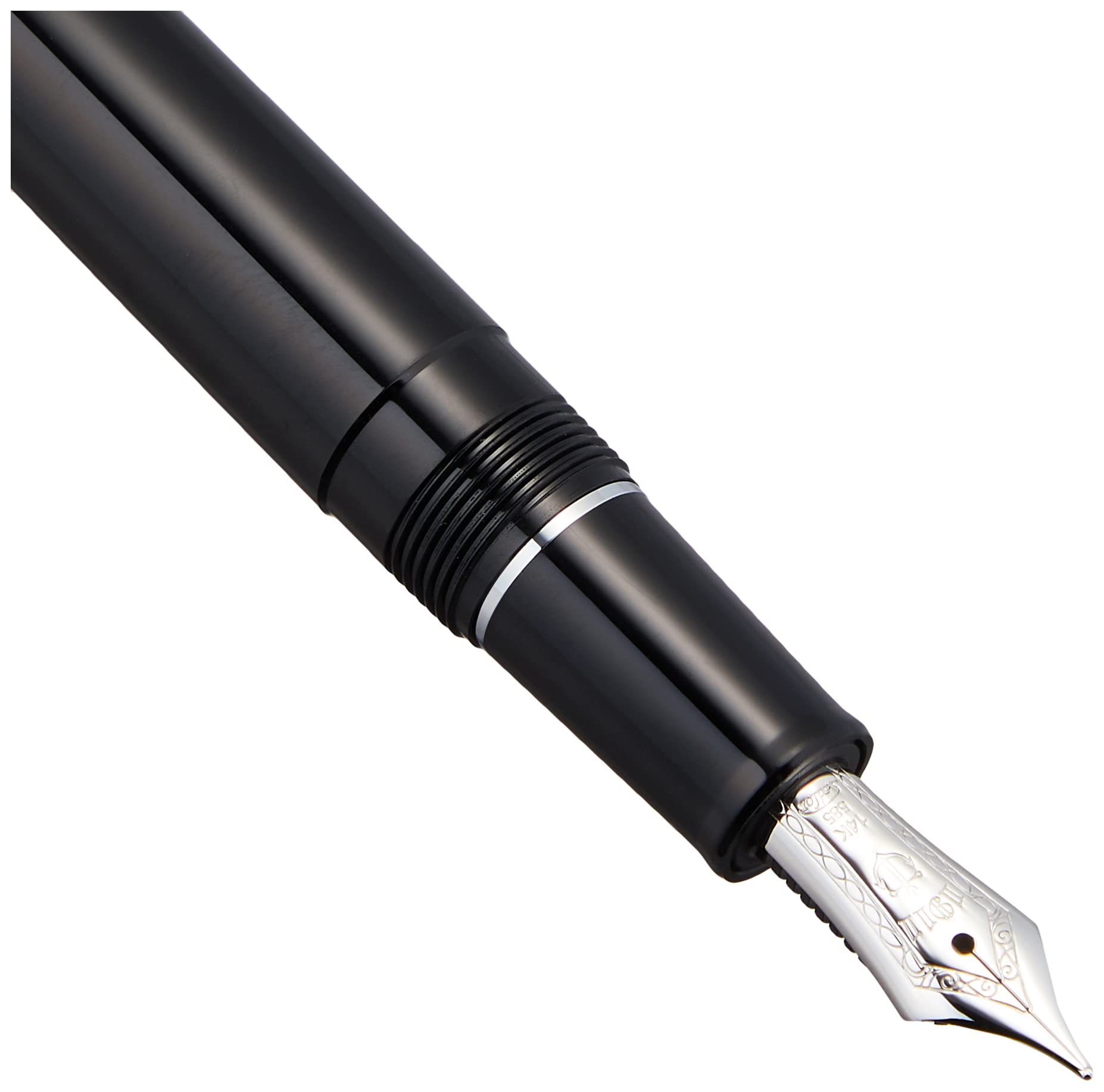 Sailor Fountain Pen - Medium Point Light Silver Trim Black Profit Series 11-1039-420